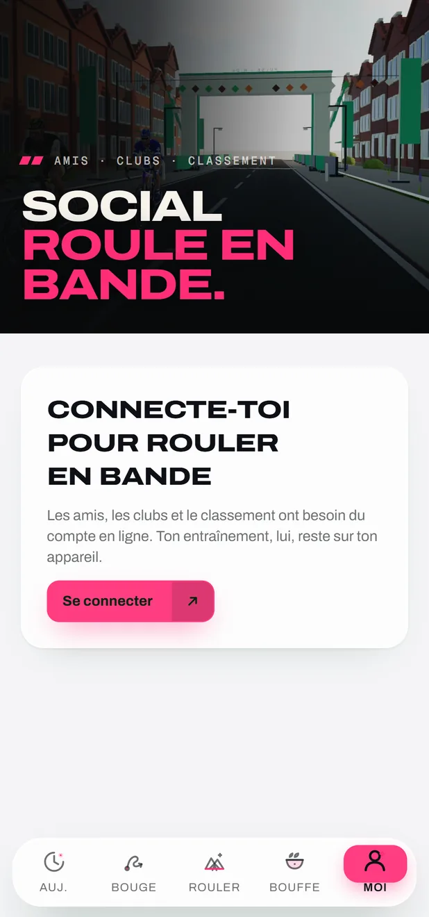 L’onglet social de l’app : amis, clubs et classement