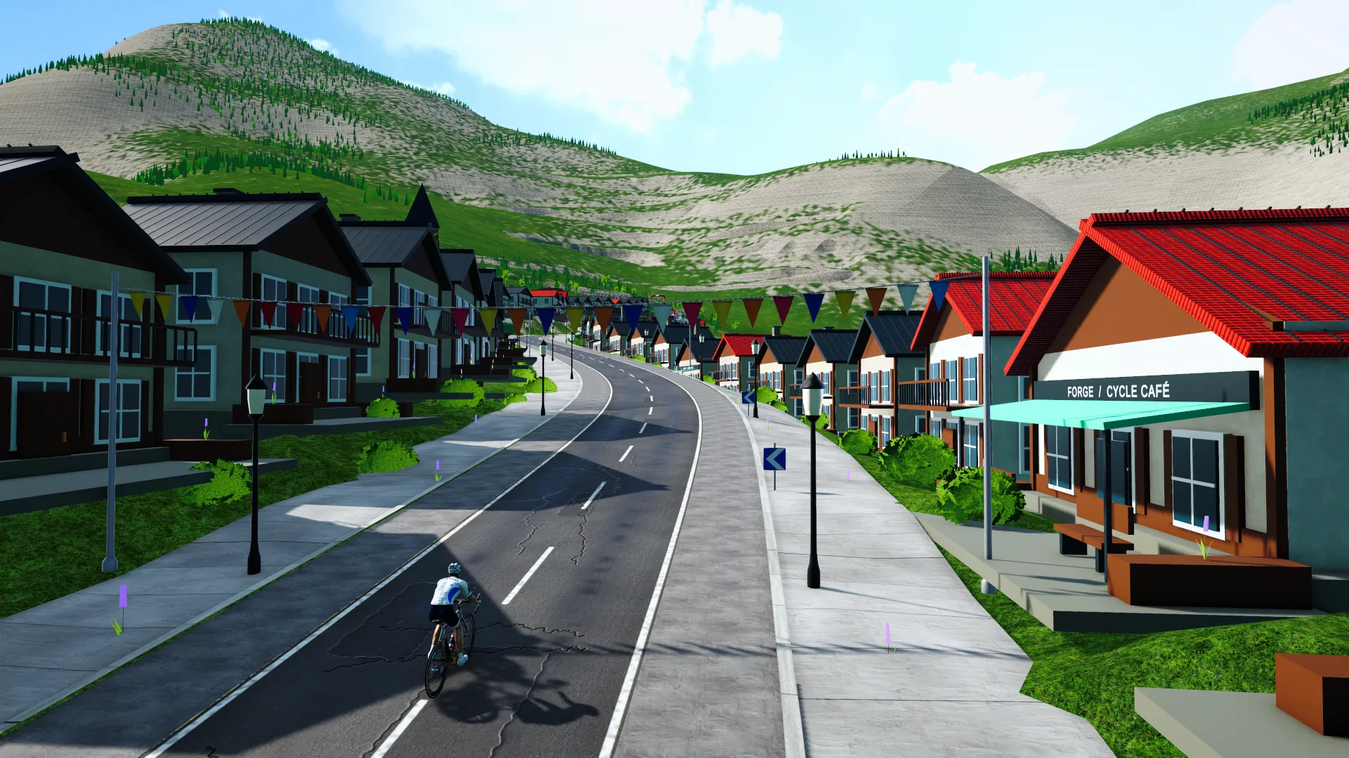 Le village de Huez dans FORGE Ride