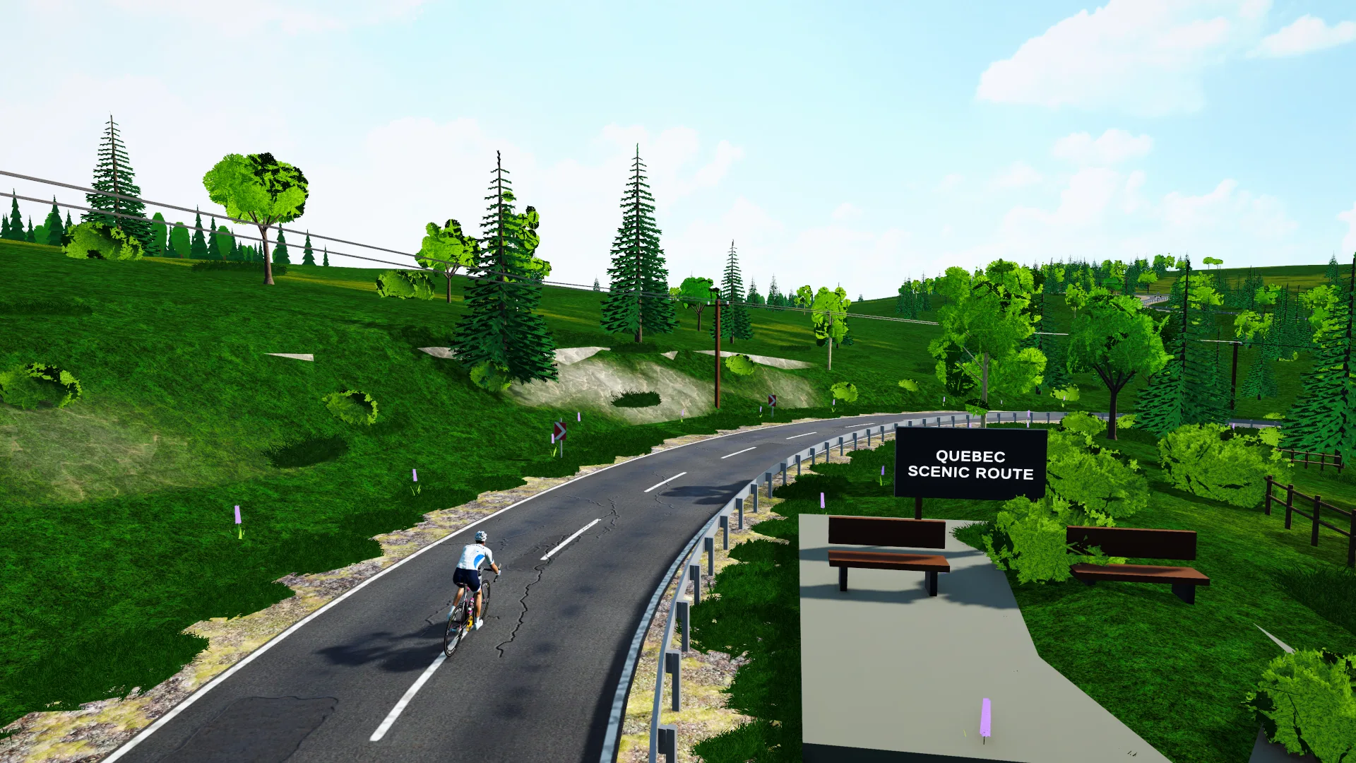 La route du parc de la Gatineau dans FORGE Ride