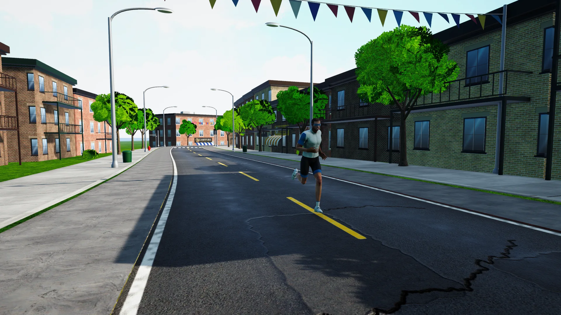Le coureur de FORGE Run dans les rues de Montréal